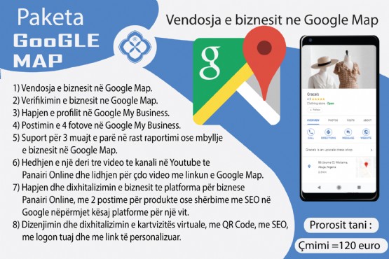 Vendosja e biznesit ne Google Map , Si te vendos biznesin ne Google Map , Regjistrim ne Google Maps per Biznese , Biznesi juaj në google Map , Vendos biznesin tim në Google Map