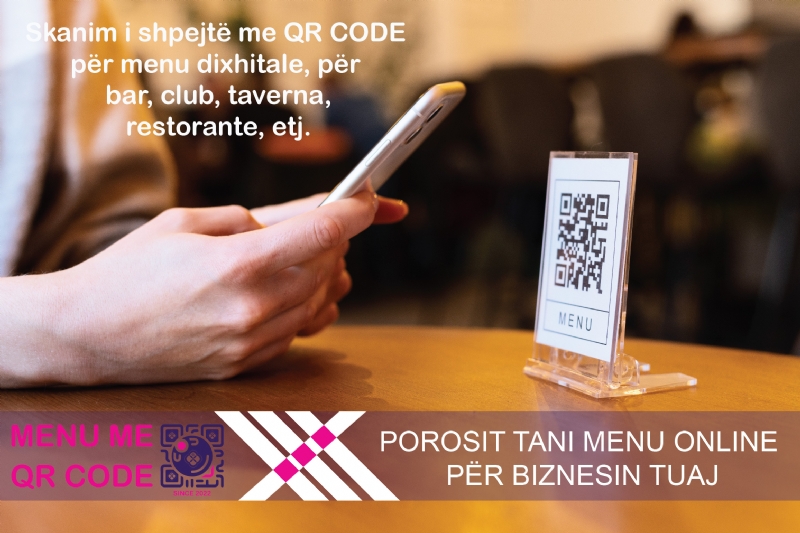 Mbajtese per QR Code, mbajtese menuje me kod QR, mbajtese tavoline me QR, mbajtese QR tavoline, mbajtese QR restorant, mbajtese QR lokal, mbajtese QR e personalizuar, mbajtese QR me dizajn, mbajtese akrilike me QR