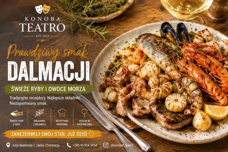 Prawdziwy smak Dalmacji na jednym talerzu – świeże ryby, owoce morza i aromaty prosto z Adriatyku