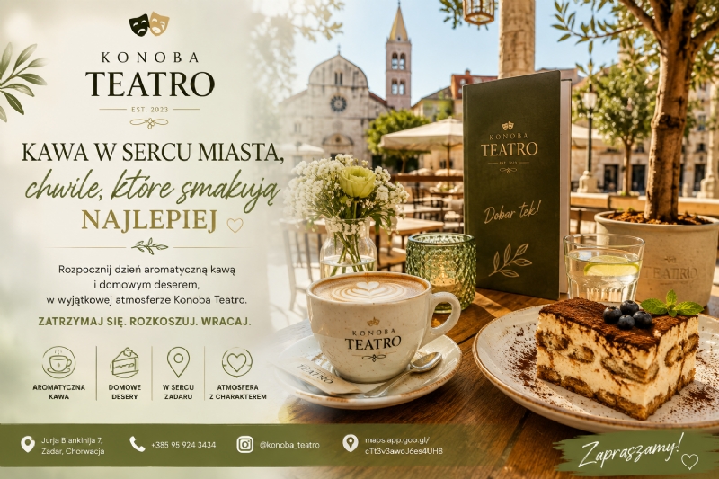 Kawa w sercu Zadaru – aromatyczna chwila, domowy deser i atmosfera, do której chce się wracać