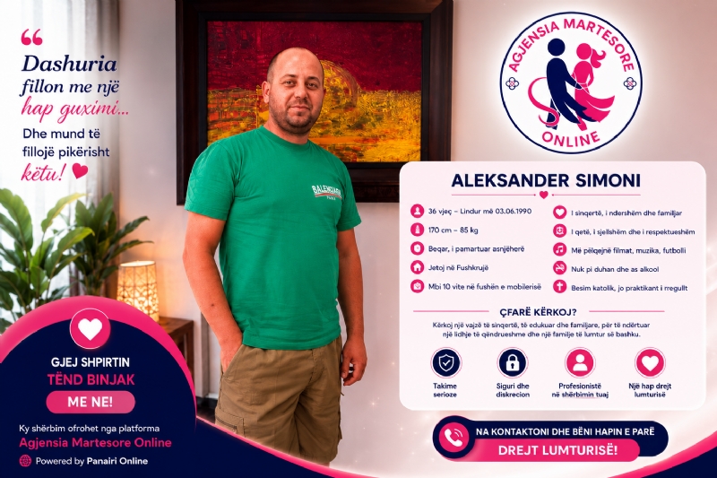 Aleksanderi 36 vjeç është një Djalë Serioz në Kërkim të Një Lidhjeje të Qëndrueshme , Alexander, 36, is a Serious Guy Looking for a Long-Term Relationship