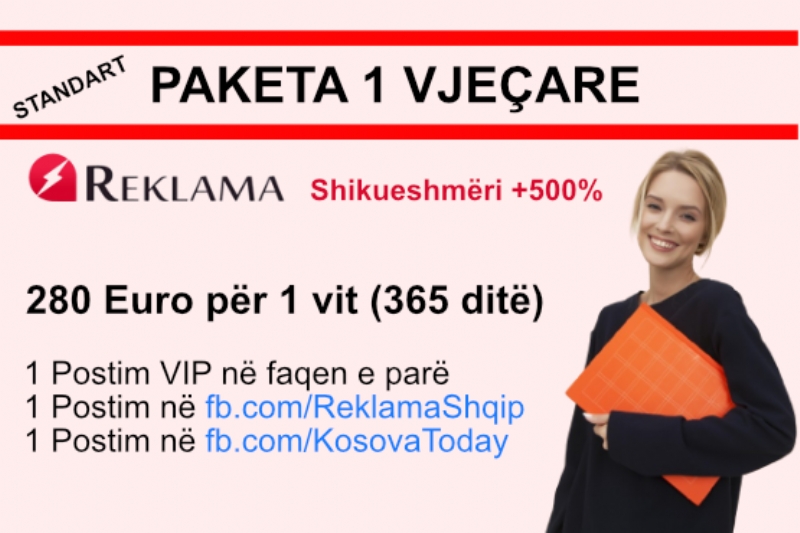 Paketa 1 vjecare nga Platforma Reklamashqip.com