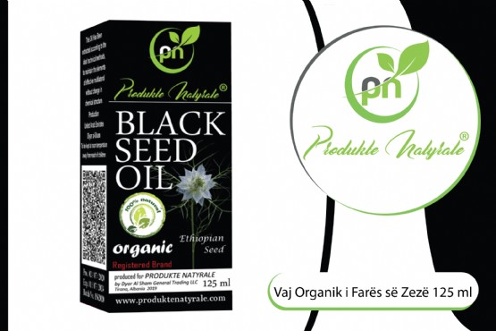 Organic Black Seed Oil Nigella Sativa 125 Ml, Vaj Organik I Fares Se Zeze, Vaj I Fares Se Zeze Per Flok,  Vaj Esencial I Fares Se Zeze, Vaj I Fares Se Zeze Per Fytyren, Vaj I Fares Se Zeze Per Akne, Vaj I Fares Se Zeze Per Lekuren