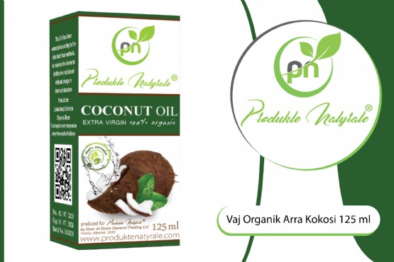 Vaj Organik Arre Kokosi 125 ml / Vaj Arre Kokosi / Vajra Kokosi esencial / Vaj kokosi organik / coconut oil Vaj Arre Kokosi per fytyren / Vaj Arre Kokosi per akne / Vaj Arre Kokosi per floket / vaj arre kokosi per lekuren